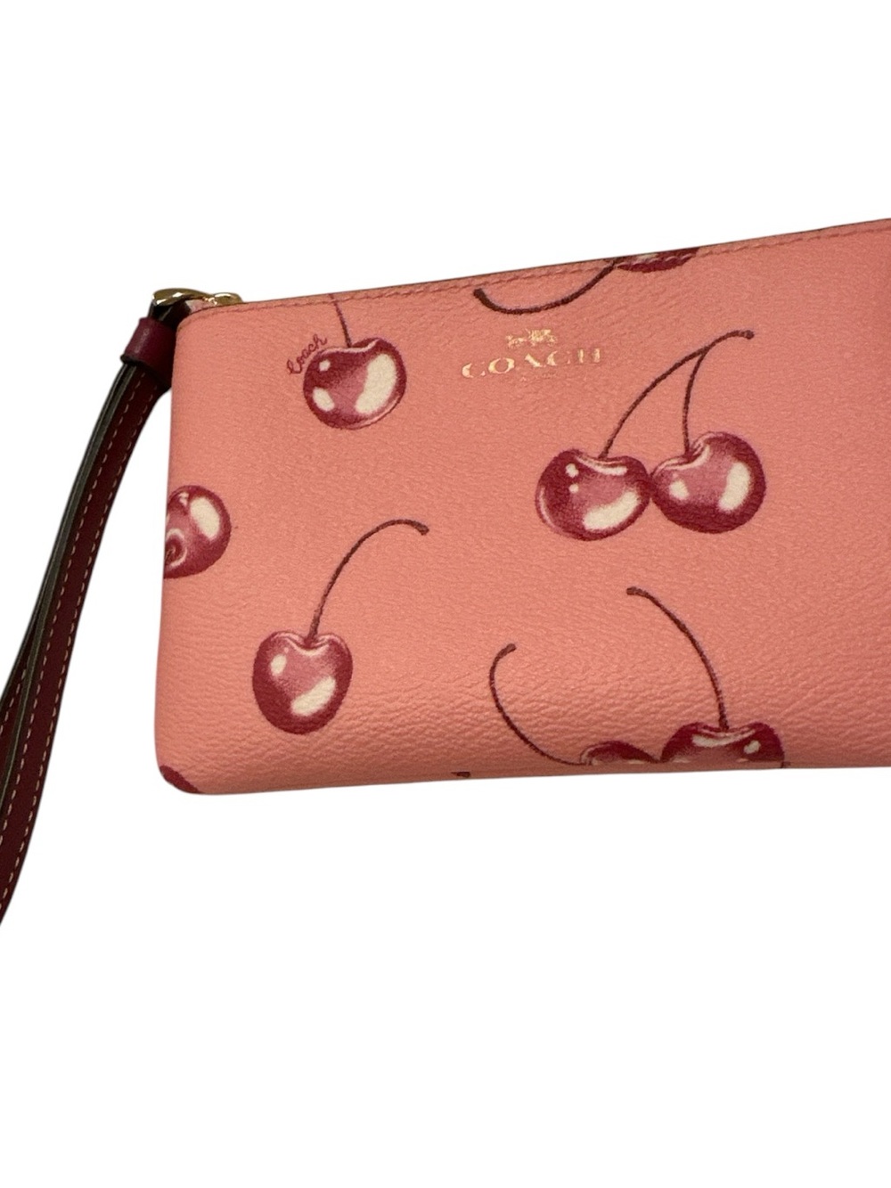 Coach Cherry Print Corner Zip Wristlet – NWT - Picture 2 of 3
